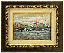 Гравюра на металле «Вид на Москва-реку и Кремль»