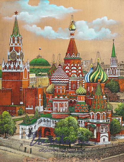 Гравюра на металле «Храм Василия Блаженного»