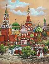 Гравюра на металле «Храм Василия Блаженного»