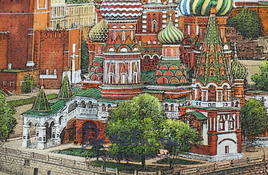 Гравюра на металле «Храм Василия Блаженного»