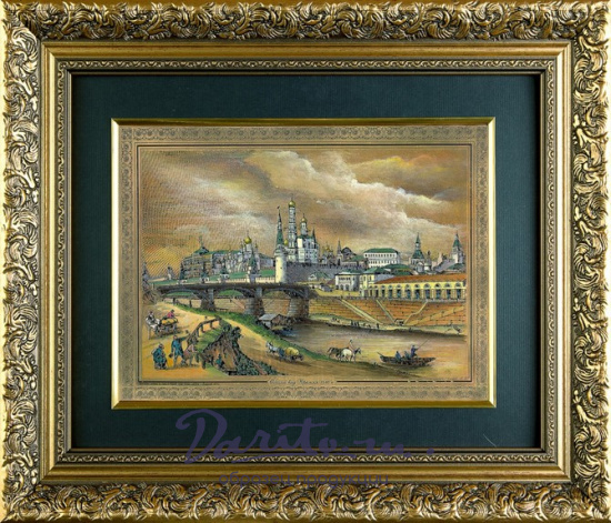 Гравюра на металле «Общий вид Кремля. Москва 1846»