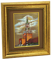 Гравюра на металле «Спасская башня Кремля»