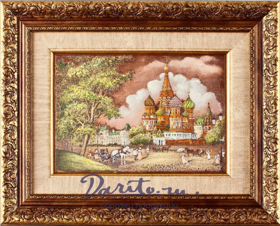 Гравюра на металле «Красная площадь. Москва 19 век»