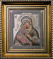 Гравюра на металле «Владимирская икона Божией Матери»