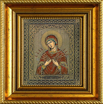 Гравюра на металле «Семистрельная икона Божией Матери»