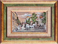 Гравюра на металле «Тройка. Храм Христа Спасителя»