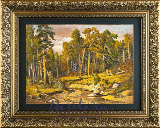 Гравюра на металле «Мачтовый лес в Вятской губернии»