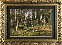 Гравюра на металле «Ручей в лесу»