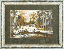 Гравюра на металле «Первый снег»