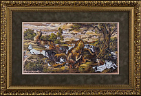 Гравюра на металле «Охота на оленя»