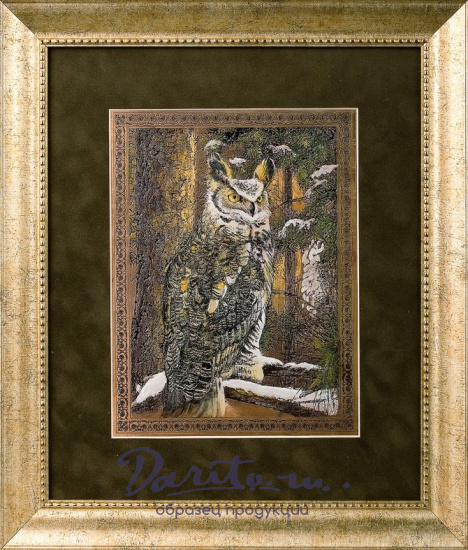 Гравюра на металле «Филин. Символ мудрости»