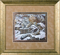 Гравюра на металле «Снежный барс»