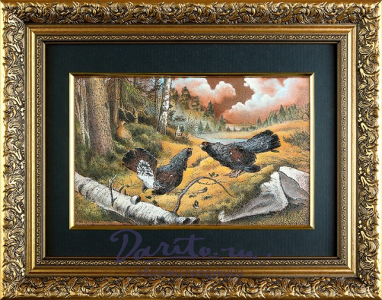 Гравюра на металле «Глухари»