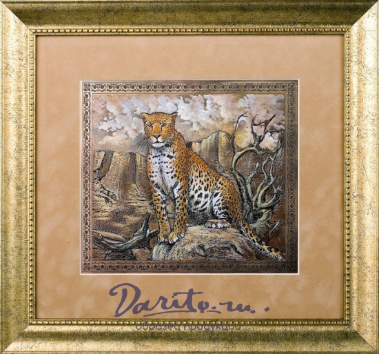 Гравюра на металле «Леопард»