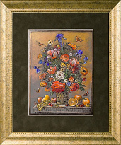 Гравюра на металле «Фрукты и цветы»