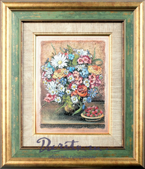 Гравюра на металле «Цветы и ягоды»