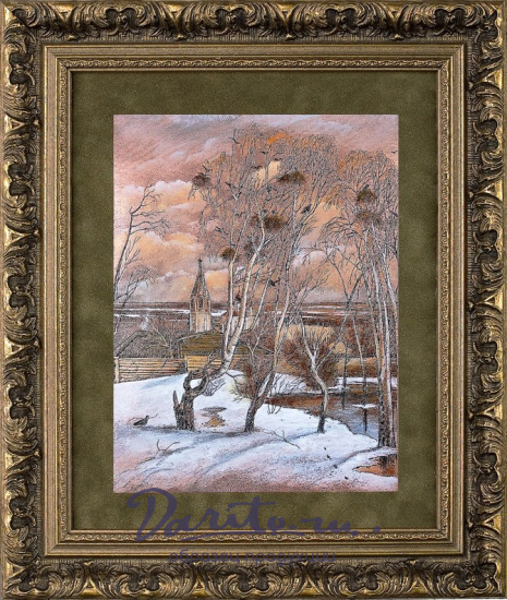 Гравюра на металле «Грачи прилетели»