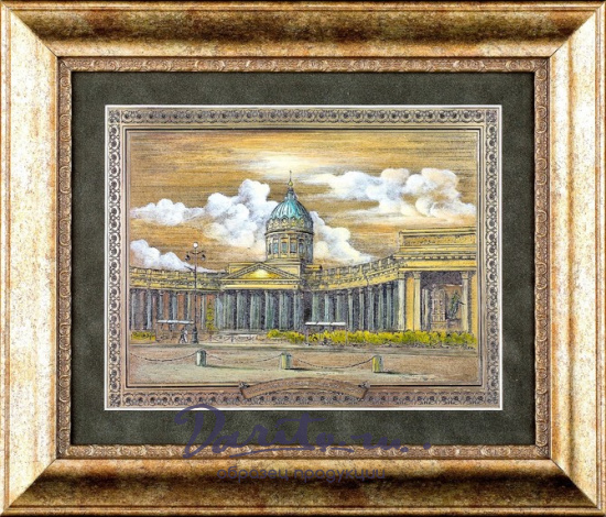 Гравюра на металле «Казанский кафедральный собор»