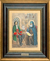 Гравюра на металле «Петр I и Епископ»