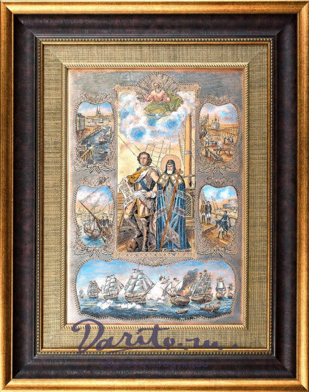 Гравюра на металле «Рождение Российского флота»