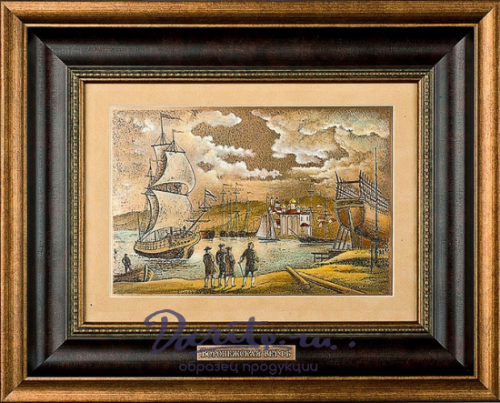 Гравюра на металле «История Российского флота»