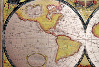 Гравюра на металле «Карта мира»