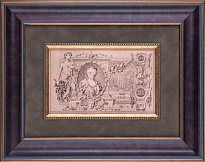 Гравюра на металле «Банкнота старинная 100 рублей»