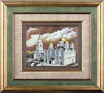 Гравюра на металле «Панорама Успенского собора. Владимир»