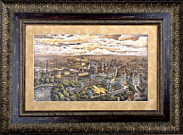 Гравюра на металле «Панорама Дрездена»