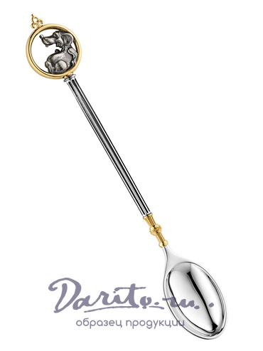 Ложка из серебра 925 пробы «Мышонок»