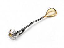 Серебряная чайная ложка «Ромашка»