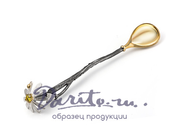 Серебряная чайная ложка «Ромашка»
