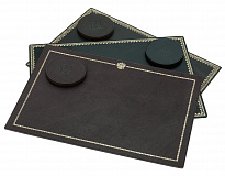 Бювар-накладка из кожи А3 с орнаментом и подставка 3 шт.