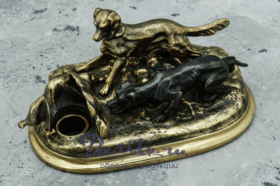 Скульптурная композиция из бронзы «Псовая охота»