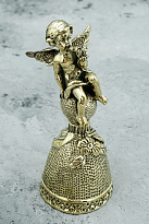 Колокольчик из бронзы «Счастливый ангелочек»