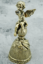 Колокольчик из бронзы «Счастливый ангелочек»