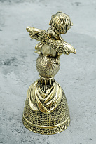 Колокольчик из бронзы «Счастливый ангелочек»