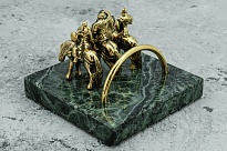 Визитница из бронзы «Три богатыря»