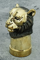 Бронзовая ручка для печати «Лев»