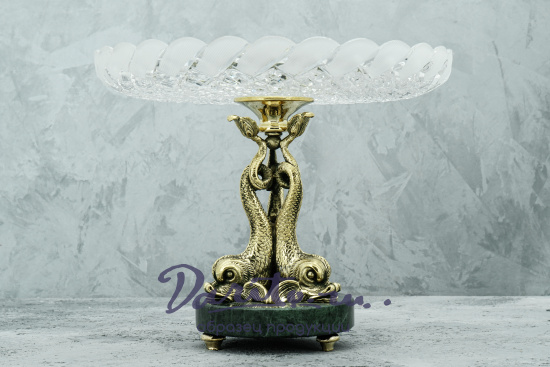 Ваза из хрусталя и бронзы «Союз»
