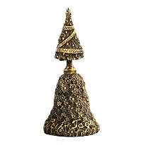 Колокольчик из бронзы «Елочка. Поздравления с Новым годом.»