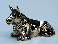 Статуэтка из латуни «Бык на отдыхе»