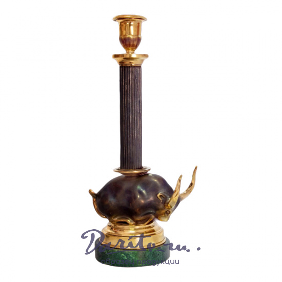Подсвечник из бронзы «Буйвол»
