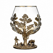 Коньячный бокал «Охота на медведя»