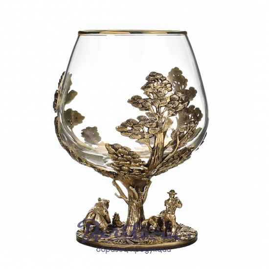 Коньячный бокал «Охота на медведя»