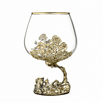 Коньячный бокал «Львица со львятами»