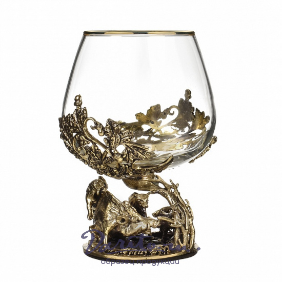 Коньячный бокал «Охота на вепря»