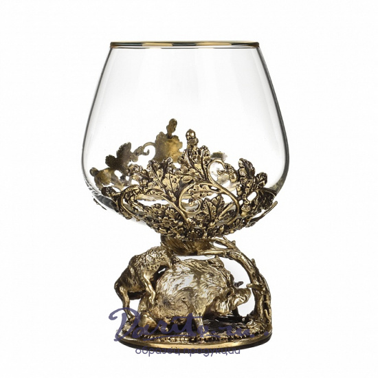 Коньячный бокал «Охота на вепря»