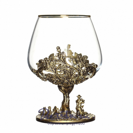 Коньячный бокал «Охота на глухаря»