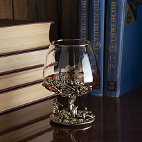 Коньячный бокал «Охота на глухаря»